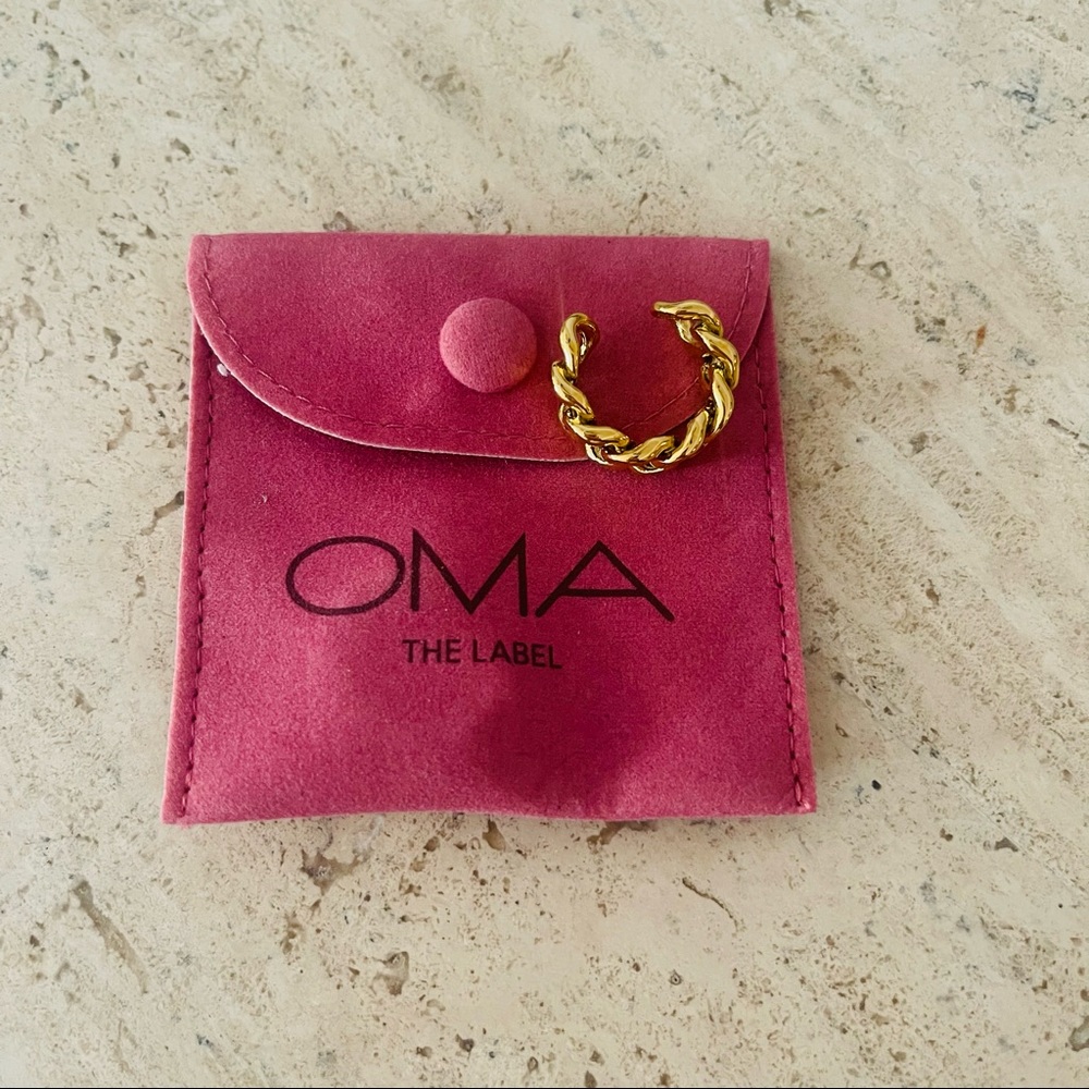 OMA the label Baba Adjustable gold link ring